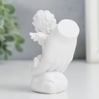 Сувенир полистоун "Белоснежный ангел в ладони" МИКС 8х4,5х4 см - фото 6776126