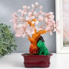 Сувенир бонсай "Разноцветное денежное дерево со слоником" 120 камней 22х10,5х7,5 см - фото 19315396