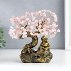 Сувенир бонсай "Денежное дерево и Хотэй" 126 камней 20х6,5х20 см - фото 24441072