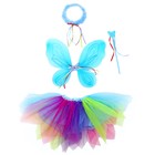 Карнавальный набор «Фея», 4 предмета: юбка, крылья, жезл, нимб - фото 5663450