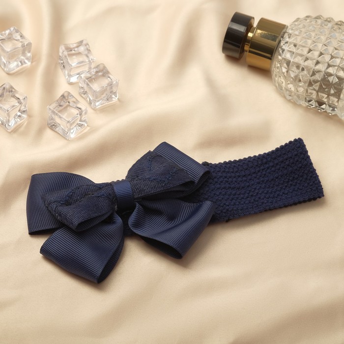 Повязка для волос Выбражулька «Выбражулька», блеск, 16×3 см, синяя - Фото 1