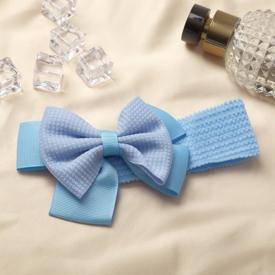 Повязка для волос Выбражулька «Выбражулька», 16×3 см, голубая