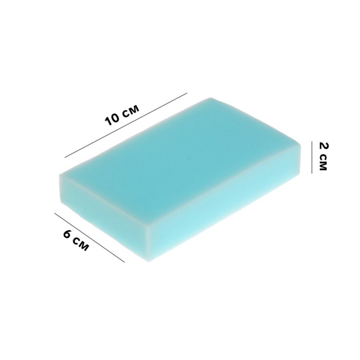 Губка для ухода за автомобилем TORSO, 10×6×2 см, голубая - фото 1907602415