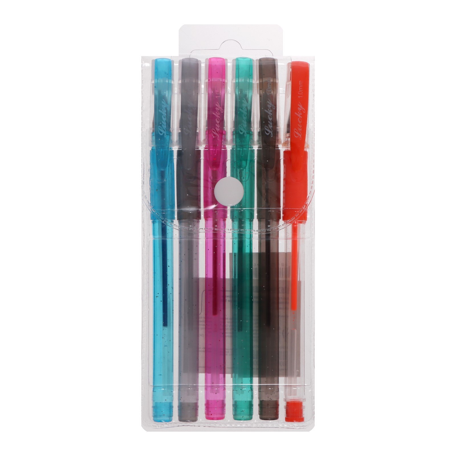 Набор ручек 6 цветов. Набор ручек 6 цветов. Набор ручек 6 цветов. Набор ручек 6 цветов. 141034, ручки гелевые brauberg, набор 6 шт.