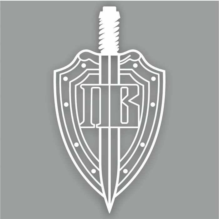 Наклейка "Эмблема Погран войска", плоттер, 150 х 100 мм, белая - Фото 1