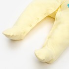 Комбинезон для девочки, цвет жёлтый/зайчик, рост 74 см - фото 38708852