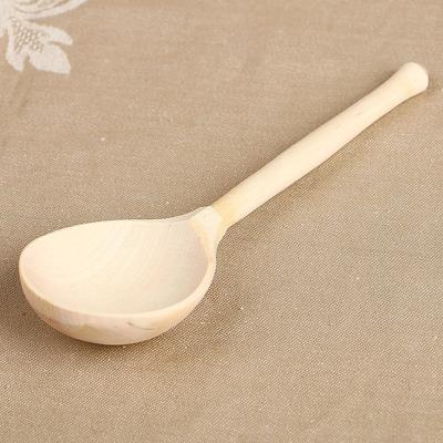 Ложка деревянная полубаская, без росписи, заготовка для творчества, фрезерная, 19×6 см