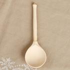 Ложка деревянная полубаская, без росписи, заготовка для творчества, фрезерная, 19×6 см - Фото 2