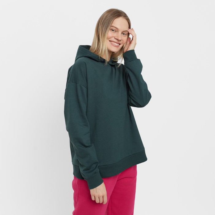 Толстовка женская НАЧЁС, цвет изумруд, размер 44 59343