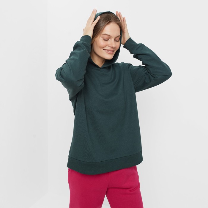 Толстовка женская НАЧЁС, цвет изумруд, размер 44 59343