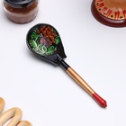 Ложка деревянная «Чернушка», полубаская, 19×6 см, хохлома, МИКС - Фото 2