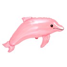 Шар фольгированный 34" «Милый дельфин», цвет розовый - фото 321374164