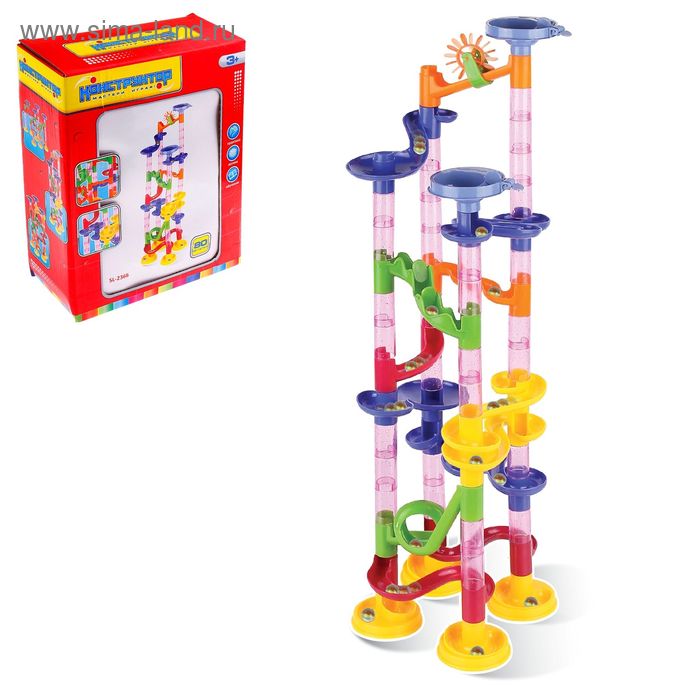 Конструктор "Весёлые шарики", 80 деталей, БОНУС - игра в профессии "Весёлый агроном" - Фото 1