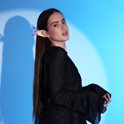 Карнавальные ушки Эльф, с бабочками