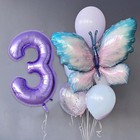 Воздушные шары фольгированные 39" «Бабочка, ажурная» - Фото 4