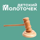 Деревянный детский молоточек «Судья», 26×9×4.5 см - Фото 1