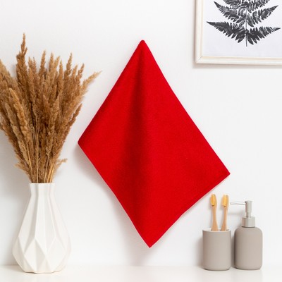 Полотенце махровое Этель цвет красная роза 30×60 см, 350 г/м², 70% хлопок, 30% бамбук