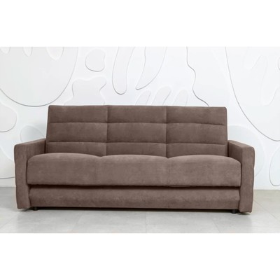 Прямой диван «Прайм 9», механизм книжка, независимый пружинный блок, велюр, цвет мокко