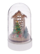 УЦЕНКА Светодиодная фигура под куполом «Дом и ёлка» 6×9.5×6 см, дерево, от батареек LR1130×3, свечение тёплое белое - Фото 6