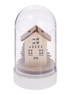 УЦЕНКА Светодиодная фигура под куполом «Дом и ёлка» 6×9.5×6 см, дерево, от батареек LR1130×3, свечение тёплое белое 9458026