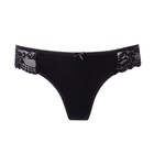 Трусы женские стринги, цвет чёрный (nero), размер 46 (M) - фото 37211661