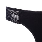 Трусы женские стринги, цвет чёрный (nero), размер 46 (M) - фото 37211662
