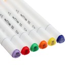 Маркеры для скетчинга двусторонние MESHU, 6 цветов (основные цвета) - фото 8561812