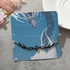 Браслет «Звезда дракона», цвет синий в чёрном металле, 7 см - Фото 2
