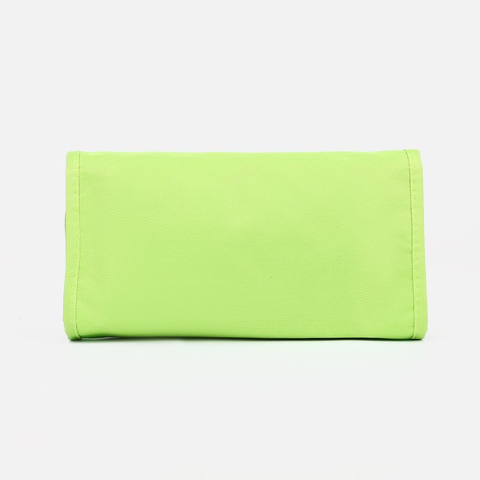 Косметичка-нессесер на молнии с крючком, цвет зелёный 32638