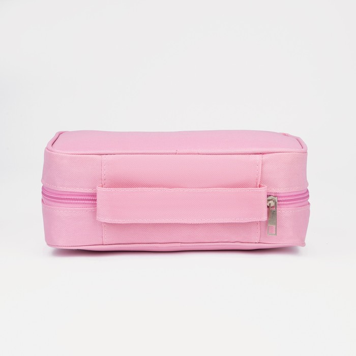Косметичка-нессесер на молнии, с крючком, цвет светло-розовый 32639