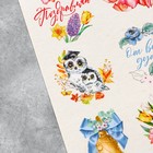 Наклейки на подарки «Поздравляю», 9 × 16 см (5 шт) - фото 805184989