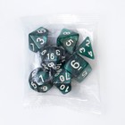 Кости игральные, дайсы «Темный циан» для D&D (Dungeons and Dragons, ДнД), 7 шт. - Фото 4