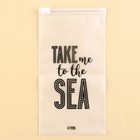 Пакет для путешествий «Take me to the sea», 14 мкм, 9 х 16 см - фото 10171853