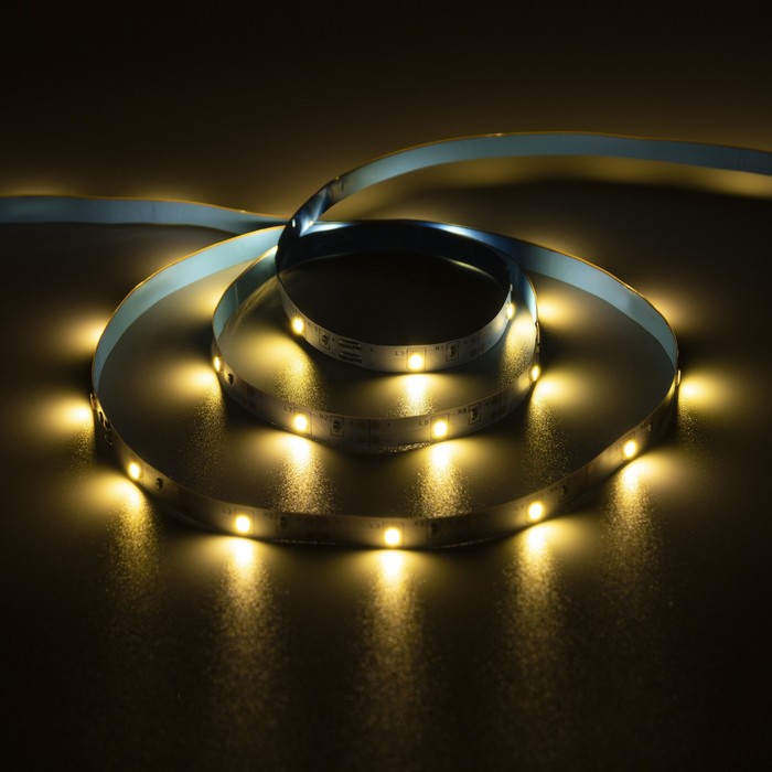 Светодиодная лента Luazon Lighting 1 м, IP20, SMD2835, 30 LED/м, 3хААА, 3000К - Фото 1