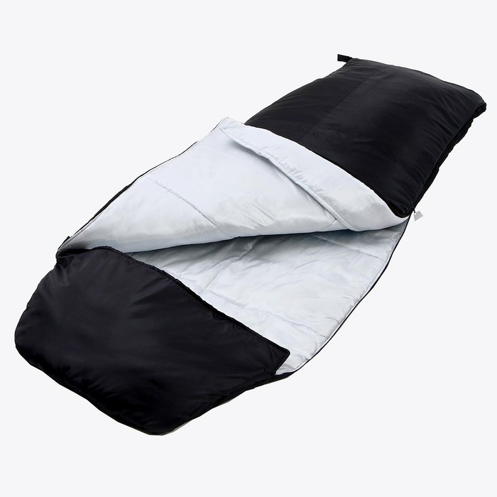 Спальный мешок туристический, цвет чёрный - фото 1907603416