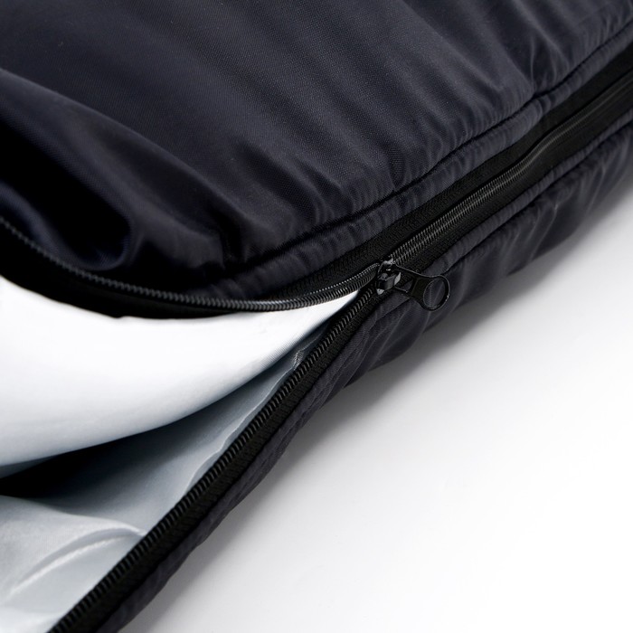 Спальный мешок туристический, цвет чёрный - фото 1907603418