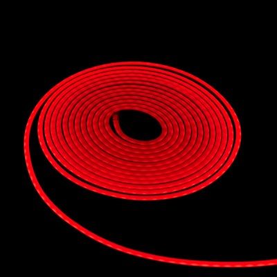 Гибкий неон Luazon Lighting 6×12 мм, IP65, 10 м, SMD2835, 120 LED/м, 12 В, свечение красное