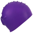 Шапочка для плавания взрослая ONLYTOP, резиновая, обхват 54-60 см - Фото 4