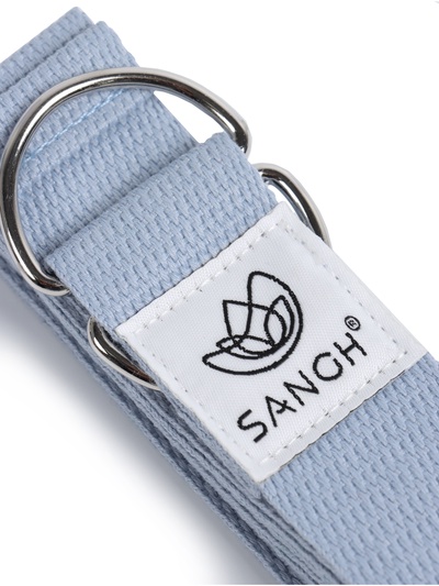 Ремень для йоги Sangh, 180×4 см, цвет серый