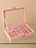 Шкатулка для украшений, 7 полос, 9 ячеек, 20.5×15×5 см, розовая - Фото 2