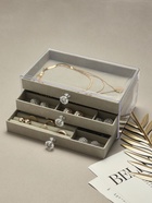 Шкатулка - органайзер для хранения украшений, 23.5×13×11 см, серая - Фото 1