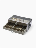 Шкатулка - органайзер для хранения украшений, 23.5×13×11 см, серая - Фото 4