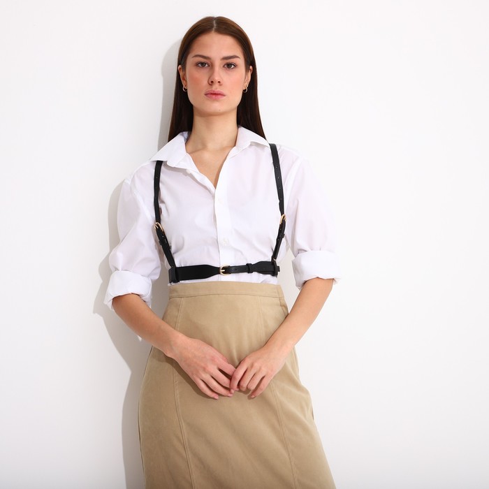 

Портупея женская на грудь, цвет чёрный