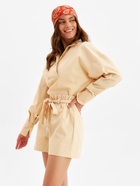 Костюм женский (блузка, шорты) MINAKU: Enjoy цвет бежевый, размер 44 - фото 21956519