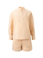 Костюм женский (блузка, шорты) MINAKU: Enjoy цвет бежевый, размер 48 9345778