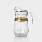 Набор питьевой с золотой каймой «Ампир», 7 предметов: кувшин 1,34 л, стаканы 250 мл, 6 шт - фото 4602311