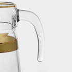 Набор питьевой с золотой каймой «Ампир», 7 предметов: кувшин 1,34 л, стаканы 250 мл, 6 шт - фото 4602312