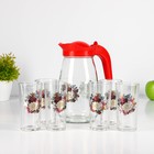 Набор питьевой «Романс», 7 предметов: кувшин 1,5 л, стаканы 230 мл, 6 шт - фото 10172617