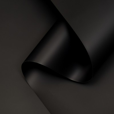 Пленка флористическая матовая, базовые цвета, чёрная, 57 см×10 м