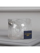Ёлочный шар «Ледяной узор», 10 см, 1 LED, от батареек, свечение RGB - фото 6620118